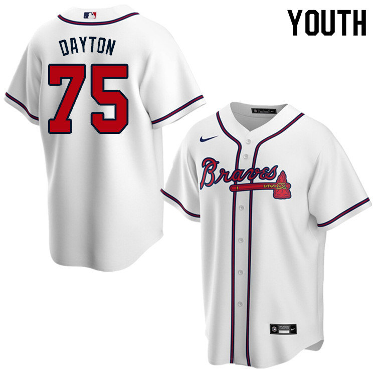 Nike Youth #75 Grant Dayton Atlanta Braves Baseball Jerseys Sale-White